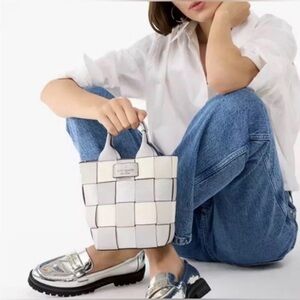 Kate Spade New York Basket Metallic Mini Tote Crossbody